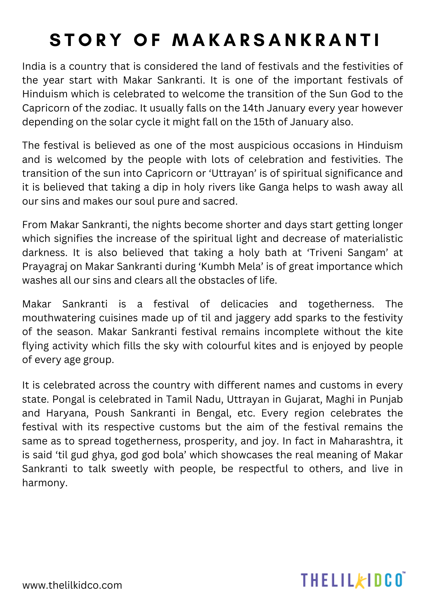 Makar Sankranti Fun Activity Pack – Free Printable