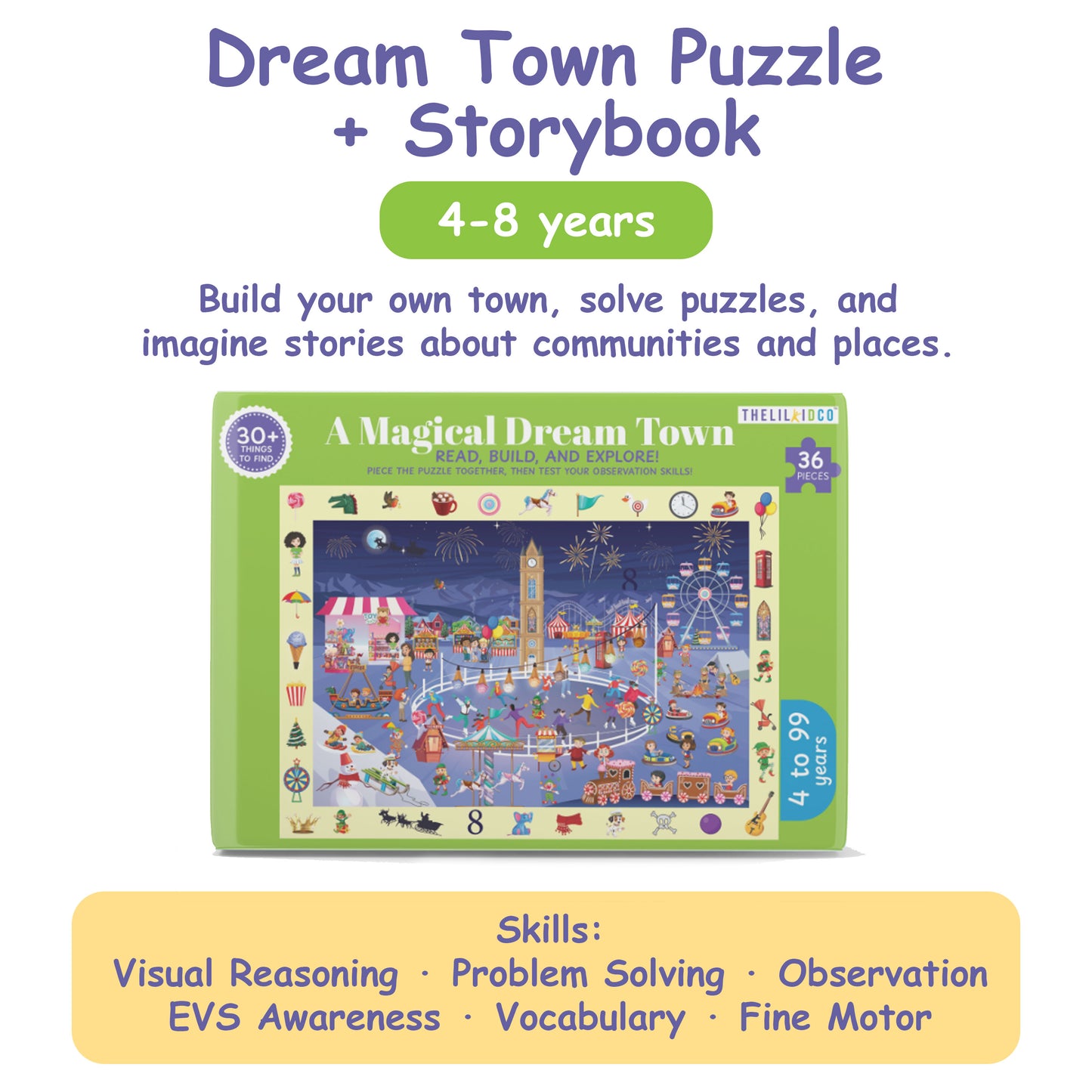 Magical Dream Town Puzzle & Storybook