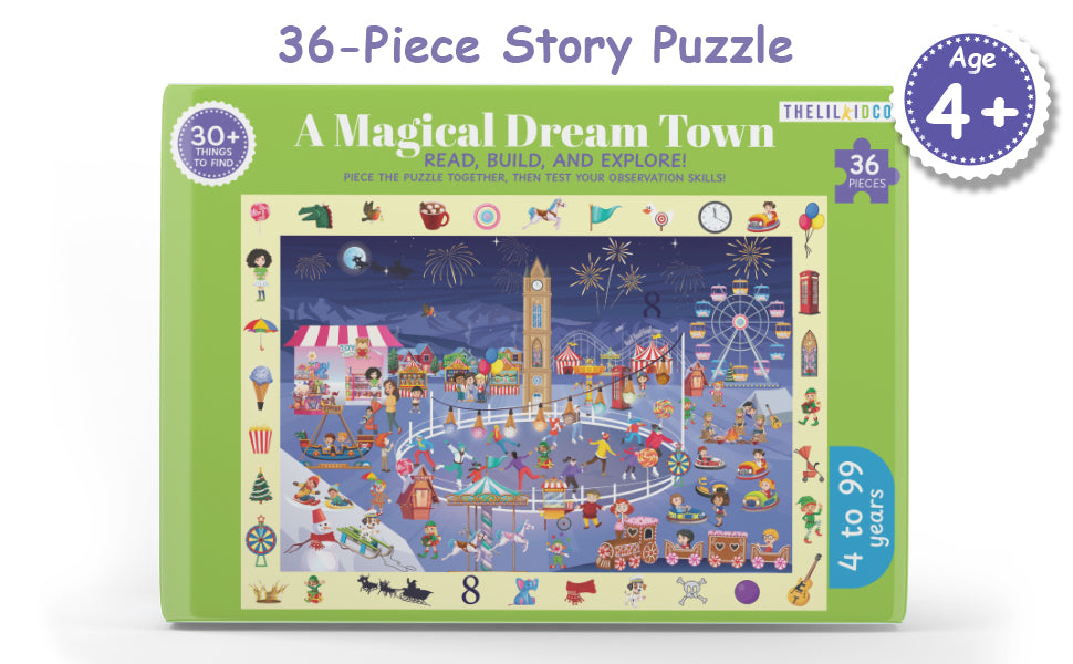 Magical Dream Town Puzzle & Storybook