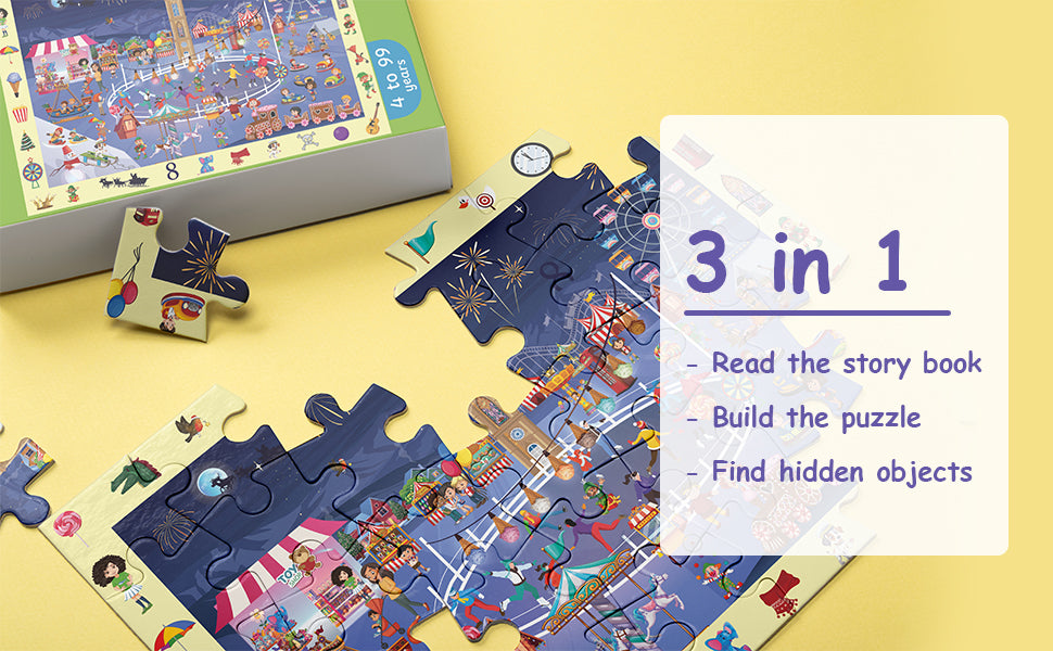Magical Dream Town Puzzle & Storybook